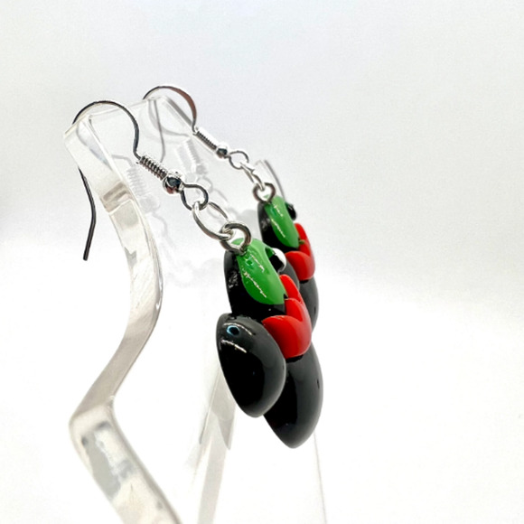 Santa Mickey Earrings - Mickey Mouse Earrings - Christmas Earrings - Holiday Ear - Picture 3 of 9